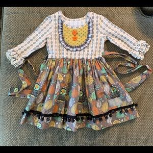 Eleanor Rose Owl/Leaves Print Dress Size 2T